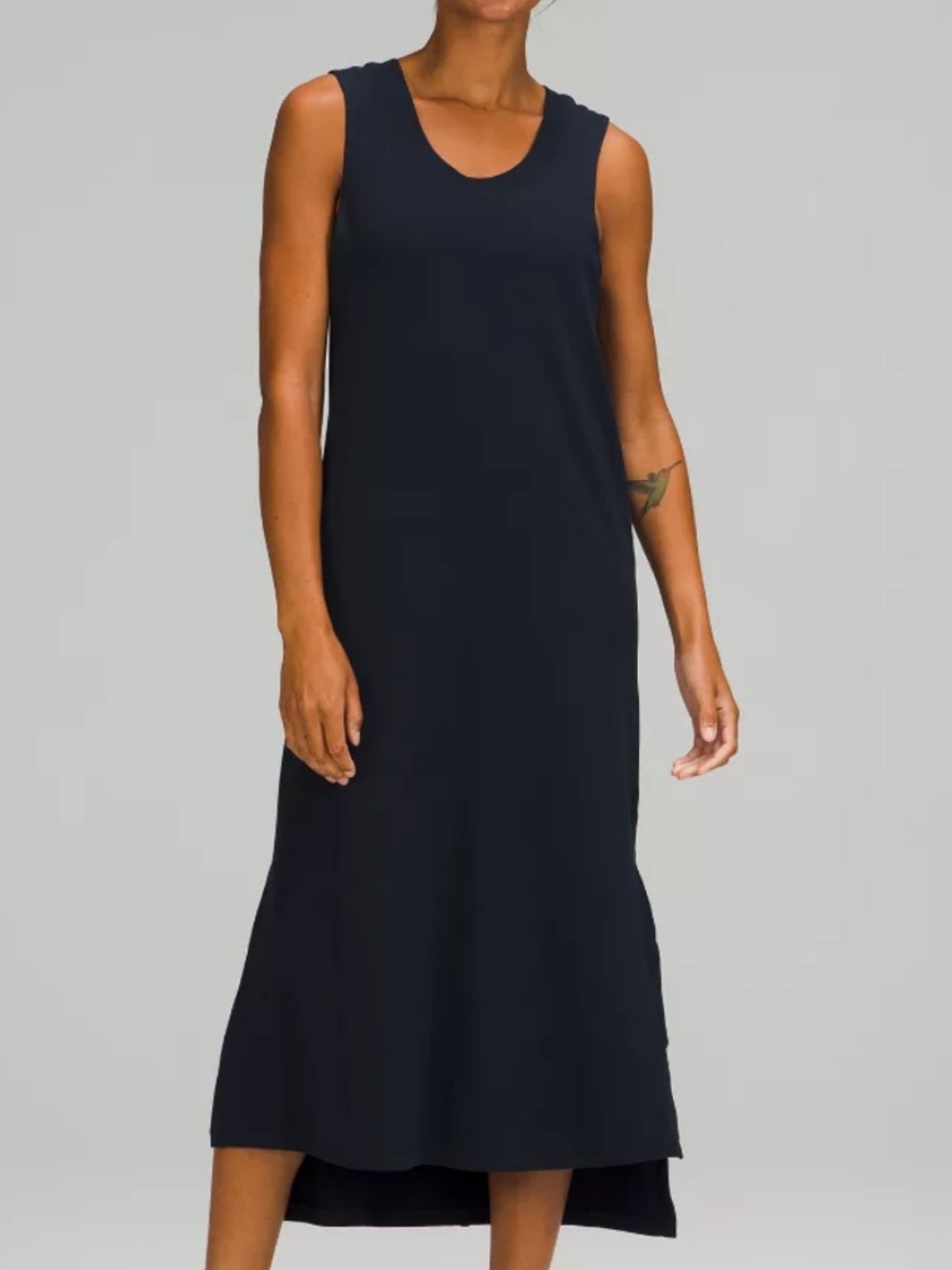 Lululemon All Yours Tank Midi Sleeveless Navy Scoop Neck Dress